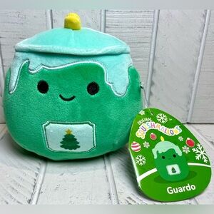 Squishmallow Christmas Squad 5” Guardo Green Pine Candle Plush Collectible NWT